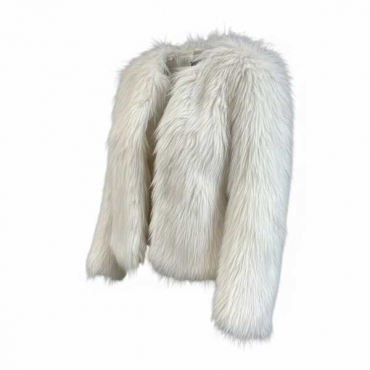 Pelliccia Pelo Lungo Senza Cappuccio