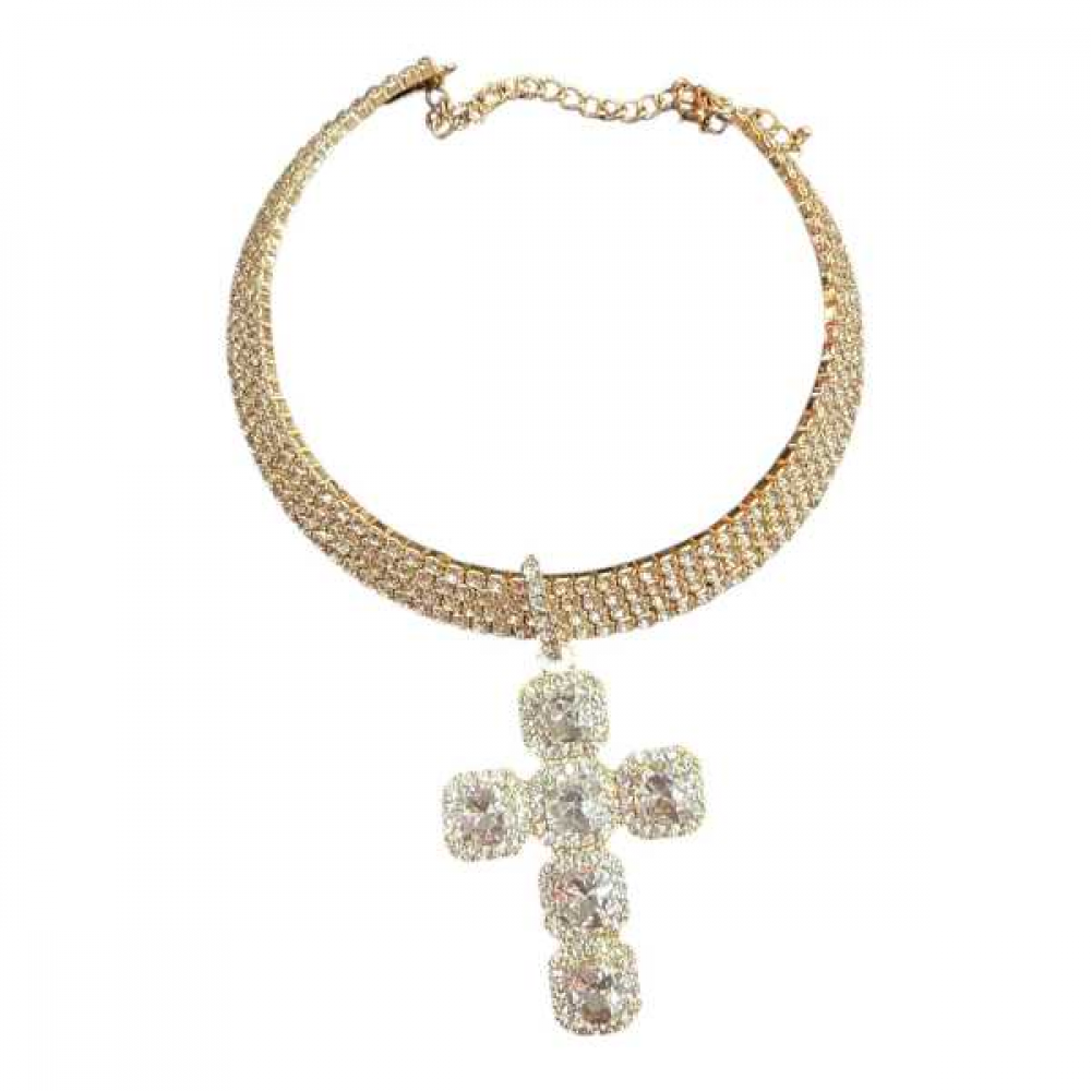 Girocollo Con Croce Oro