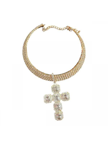 Girocollo Con Croce Oro