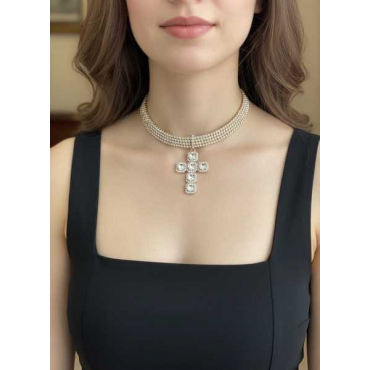 Girocollo Con Croce Oro