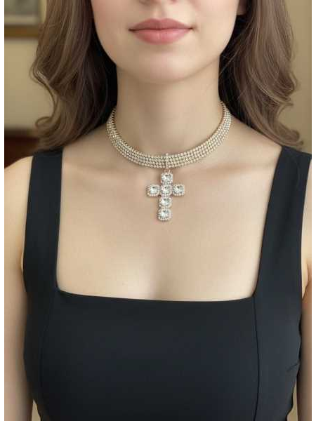 Girocollo Con Croce Oro
