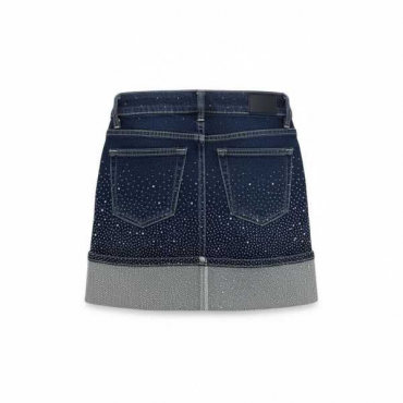 Gonna Jeans Mega Brillantinata