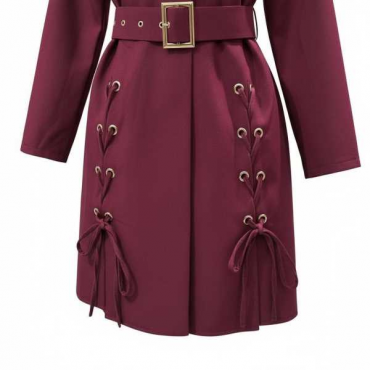 Abito Blazer Elegante Con Stringhe E Cintura