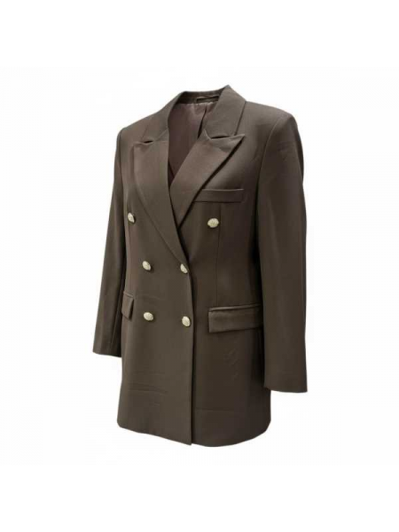 Abito Blazer Doppiopetto Strutturato Con Bottoni Gioiello 