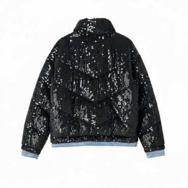 Piumino Crop Paillettes 