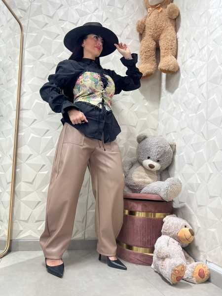 Pantalone In Similpelle Ballon