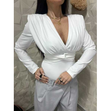 Maglia Elegante Con Scollo A V E Spalline Strutturate