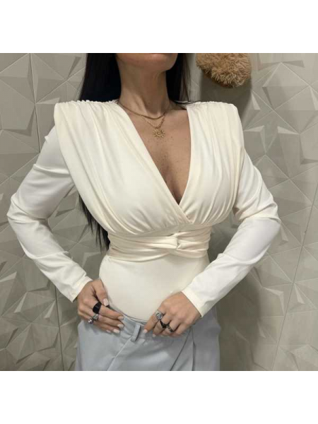 Maglia Elegante Con Scollo A V E Spalline Strutturate