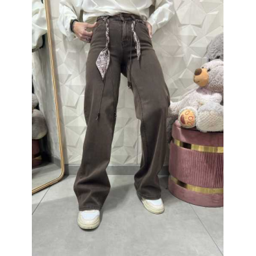 Pantaloni Wide-Leg Cioccolato