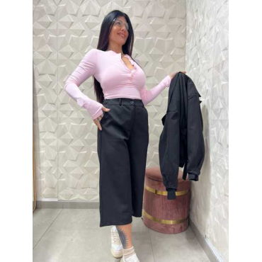 Coordinato Urban Suit: Giacca Crop Con Cintura E Pantaloni Wide-