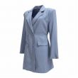 Blazer Dress Gessato Con Cintura Regolabile