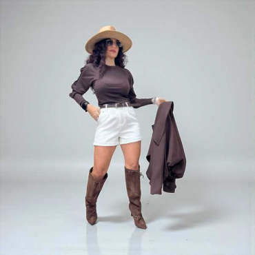 Trench Corto Modello Mantella Con Maxi Revers