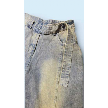 Jeans Denim Sabbiato  Al Polpaccio