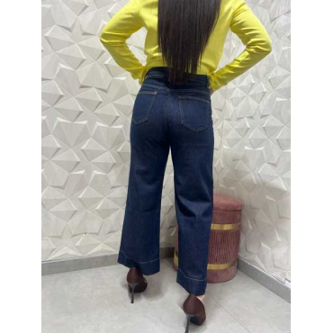 Jeans Wide Leg Cropped 