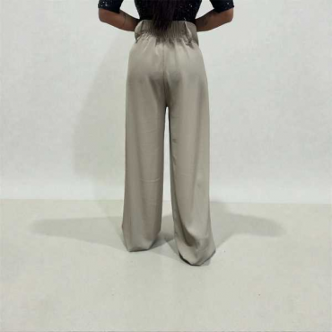 Pantalone Wide Leg A Vita Alta