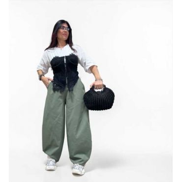 Pantalone Ballon Con Cintura