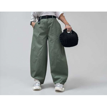 Pantalone Ballon Con Cintura