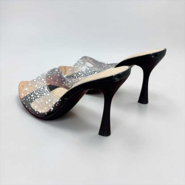 Sandalo Fascia Trasparente  Tacco 7 Cm