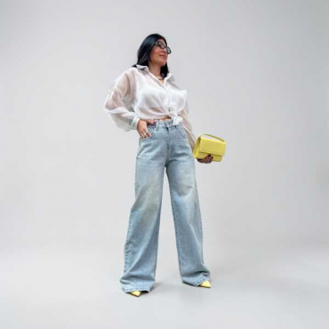 Jeans Carpentier Strass E Merletto 