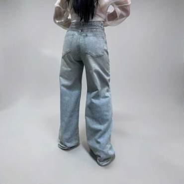 Jeans Carpentier Strass E Merletto 