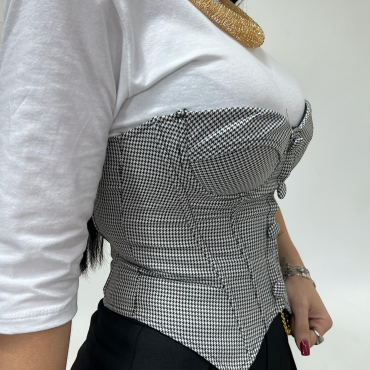 Corpetto Pied De Poule 