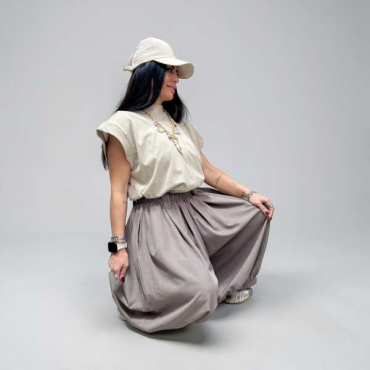 T Shirt Giromanica Con Spalline 