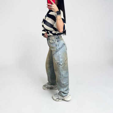 Jeans Ballon Sabbiato 