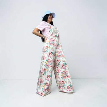 Salopette Con Stampa Floreale