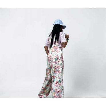 Salopette Con Stampa Floreale