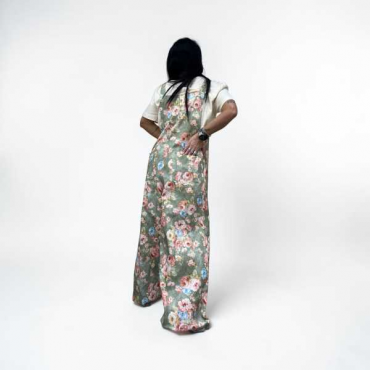 Salopette Con Stampa Floreale