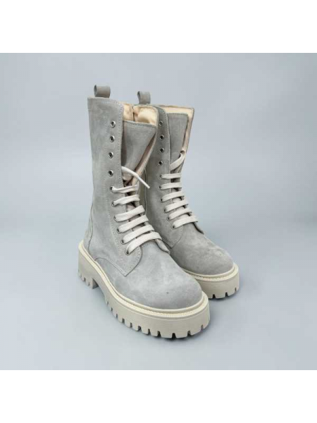 Anfibio Camoscio  Con Stringhe Made In  Italy 