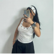 Top Con Borchie E Fascia 