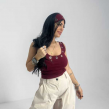 Top Con Borchie E Fascia 