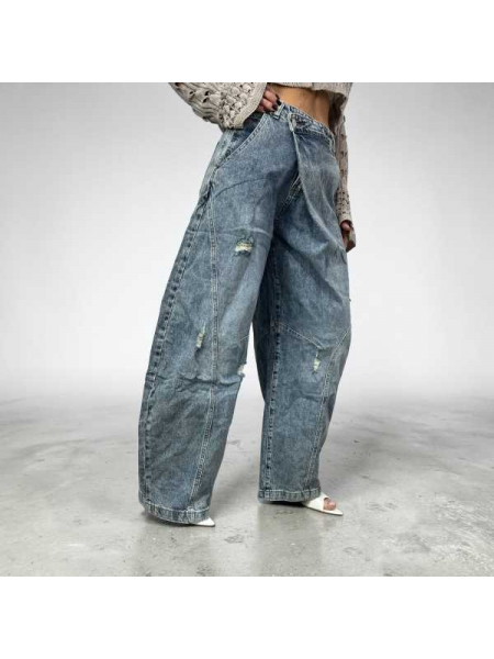 Jeans Con Doppio Bottone