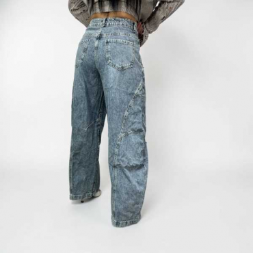 Jeans Con Doppio Bottone