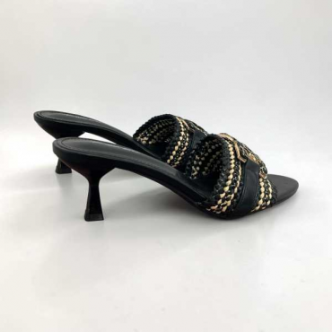 Mules Con Tacco Con Fibbia In Pelle