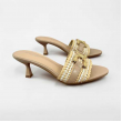 Mules Con Tacco Con Fibbia In Pelle