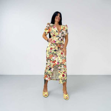 Abito Midi A Fiori