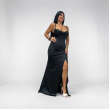 Abito Lungo Bustier A Corsetto E Spacco
