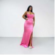 Abito Lungo Bustier A Corsetto E Spacco