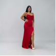 Abito Lungo Bustier A Corsetto E Spacco