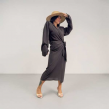 Abito Midi A Portafoglio Stile Camicia Con Nodo In Vita
