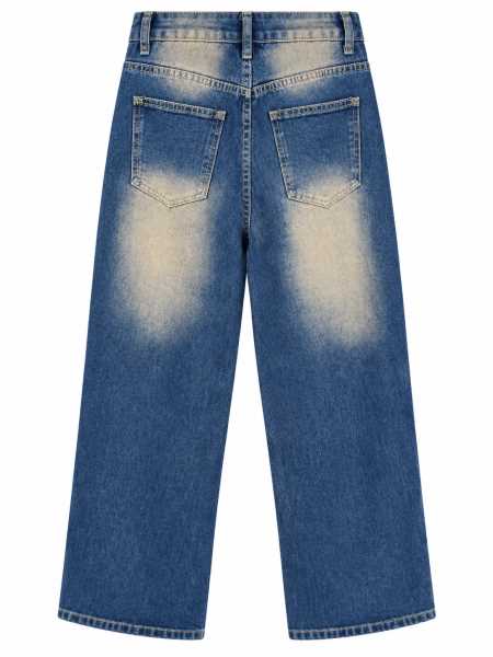 Jeans Donna Washed Con Abbottonatura Laterale