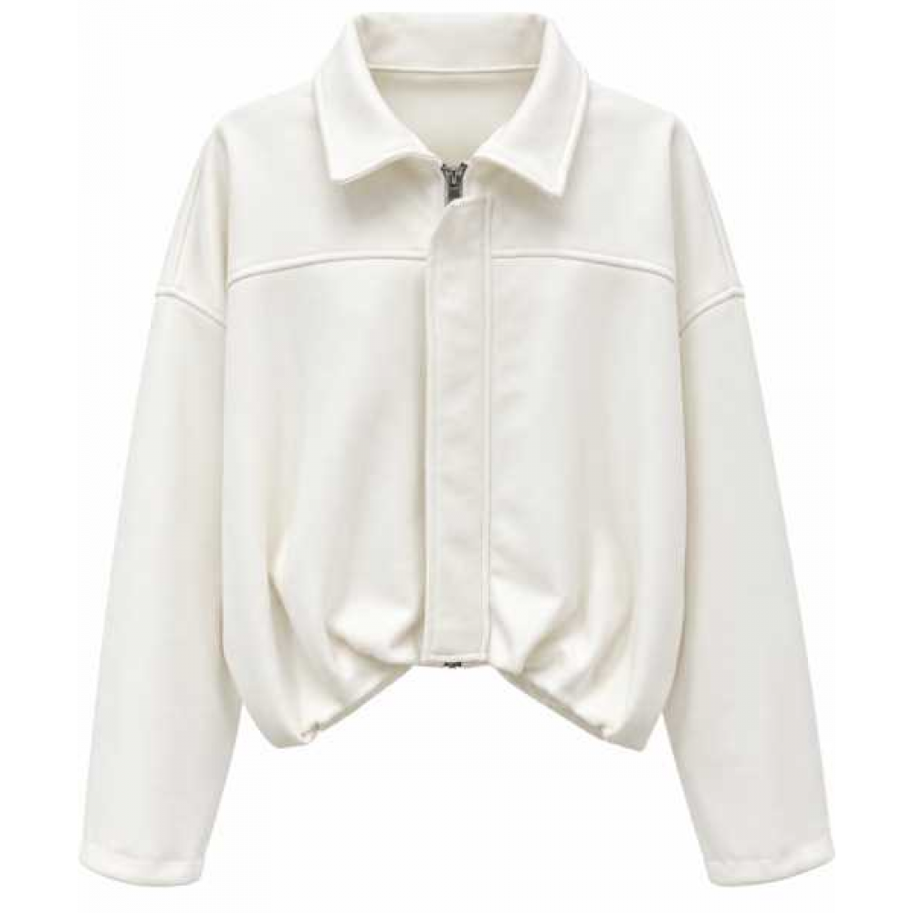 Giacca Corta Bomber Con Zip