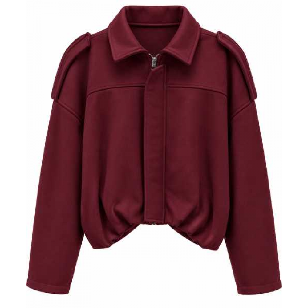 Giacca Corta Bomber Con Zip
