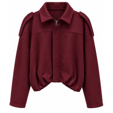 Giacca Corta Bomber Con Zip