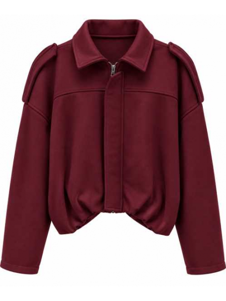 Giacca Corta Bomber Con Zip