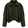 Giacca Corta Bomber Con Zip