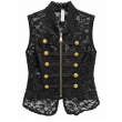 Gilet In Pizzo Con Bottoni Gioiello