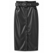 Gonna Midi In Pelle  Con Bottoni